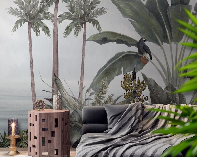 Exotic Forest on Seaside Wallpaper Mural