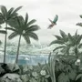 Misty Tropical Forest with Lake Wallpaper Mural