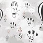 Heißluftballon mit Cartoon-Tieren Fototapete für das Kinderzimmer