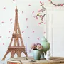 Paris Eiffel Tower with Cherry Blossom Wall Decal Sticker