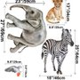 Stickers muraux animaux tropicaux avec feuilles pour enfants