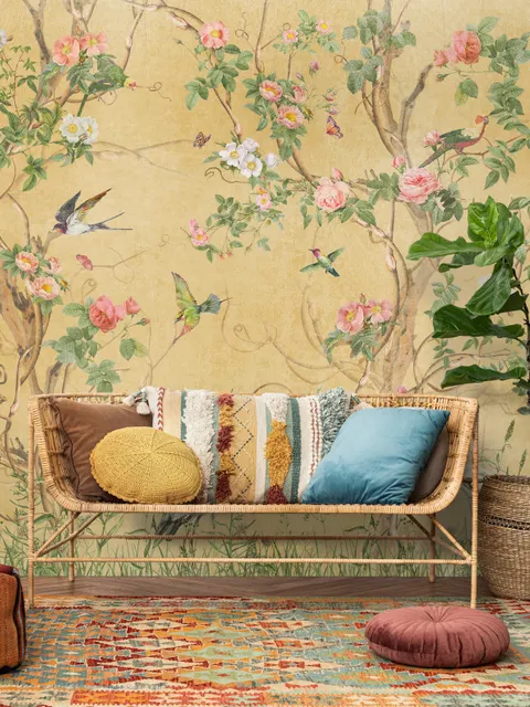 Chinoiserie Peony Tree Wallpaper Mural