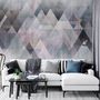Aquarell Geometrisches Dreiecksmuster Fototapete