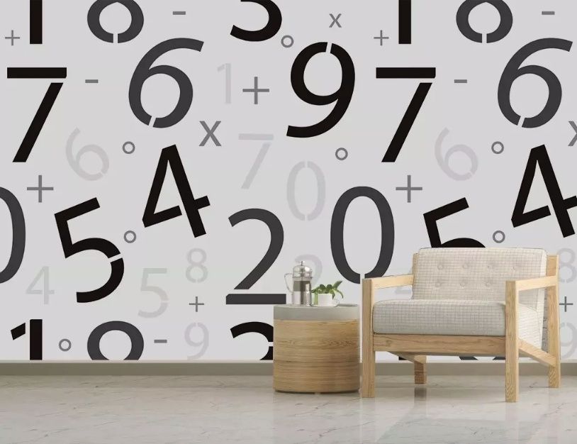 Math Numbers Wallpaper Mural