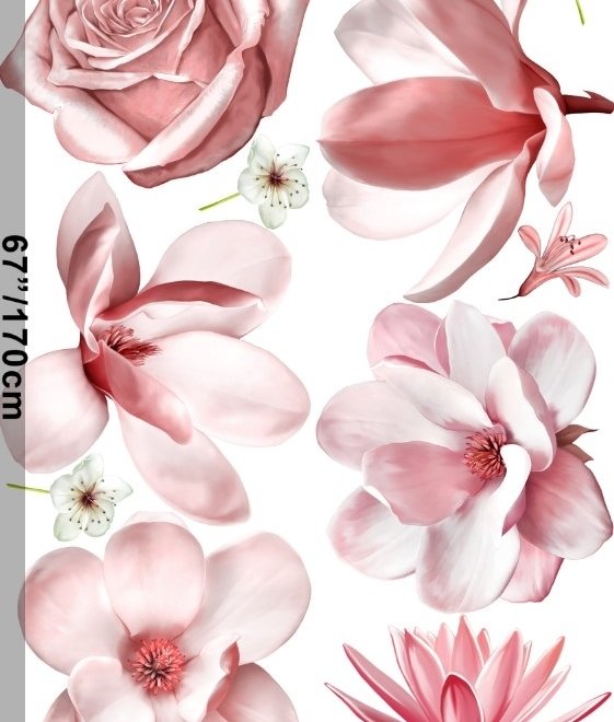 3D Floral Rosegold Daisy Lily Orchid Flower Bouqets Wall Decal Sticker