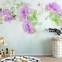 Watercolor Peony Floral Wallpaper Mural