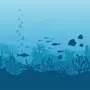 Kids Underwaters and Fish Wallpaper Mural