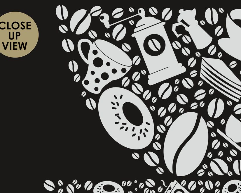 Coffee Mocha Typography Wallpaper Mural