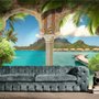 Papier peint paysage mer arches arabes luxe 3D