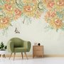 Papier peint panoramique tournesols dessin artistique