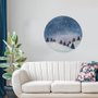 Snowy Forest Circle Landscape Wall Decal Sticker