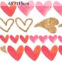 Cute Watercolor Hearts Wall Decal Sticker