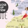  Carte éducatif en Français - Papier peint carte du monde éducative avec animaux pour enfants et bébé