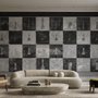 Monochrome Medieval Chessboard Historical Wallpaper Mural
