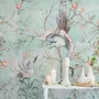 Chinoiserie Peony Blossom with Chinese Birds Wallpaper Mural