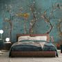Watercolor Chinoiserie Fruit Trees Wallpaper Mural