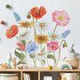 Buntes Wildblumen-Wandtattoo