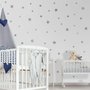 Argent métallisé Petites étoiles Stickers muraux Sticker