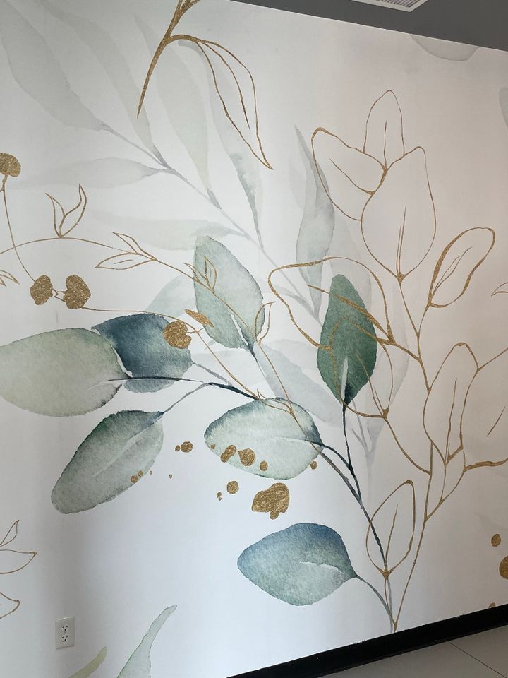 Eucalyptus Leaf Pattern Wallpaper Mural