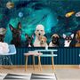 Cartoon Space with Different Dog Wallpaper Mural