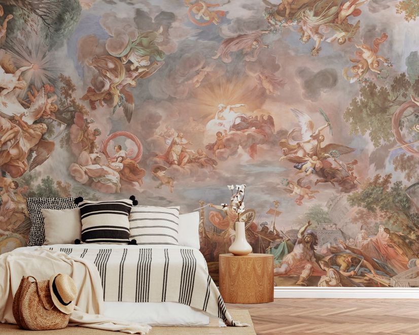 Renaissance Fresco Art Wallpaper Mural