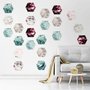 Geometric Marble Style Honeycomb Wall Decal Sticker