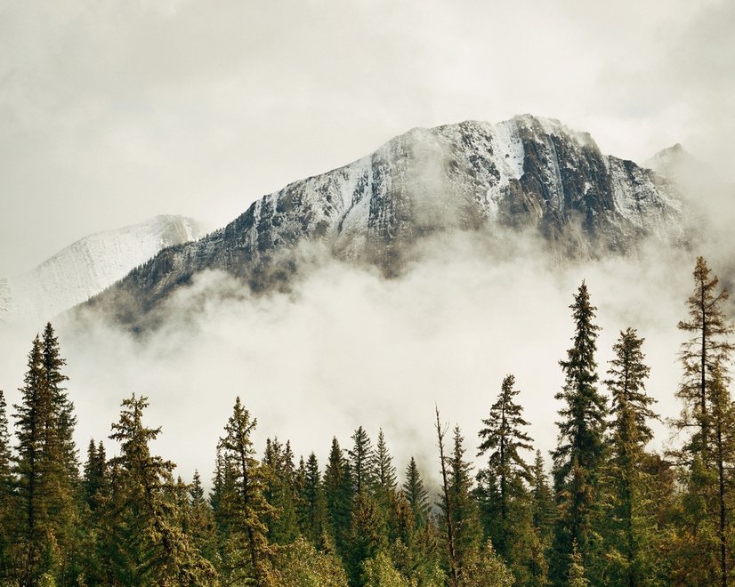 Snowy Mountain Landscape Wallpaper Mural