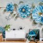 Watercolor Bohemian Floral Wallpaper Mural