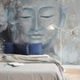 Vintage Buddha with Lotus Floral Wallpaper Mural