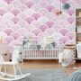 Seashell Pattern Wallpaper Mural for Nursery and Kids Room