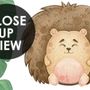 Kids Cute Forest Animal with Banana Leaves Wall Decal Sticker