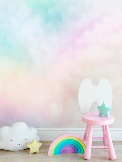Kids Colorful Sky Cloud Wallpaper Mural