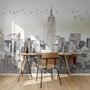Monochrome Charcoal New York City Wallpaper Mural