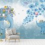 Cartoon Blaue Elefant Fototapete