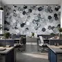 Dark Geo Hexagon Pattern Wallpaper Mural