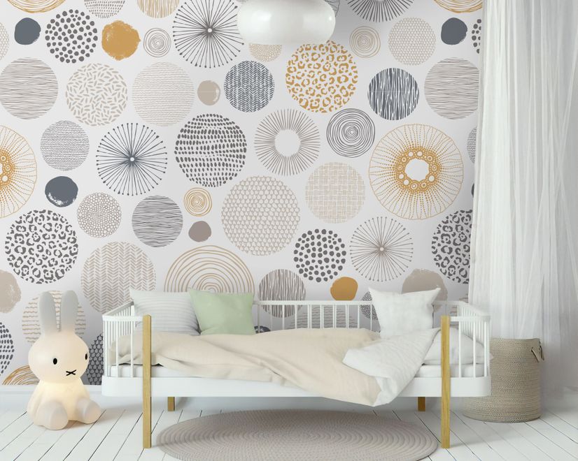Fancy Abstract Circles Wallpaper Mural