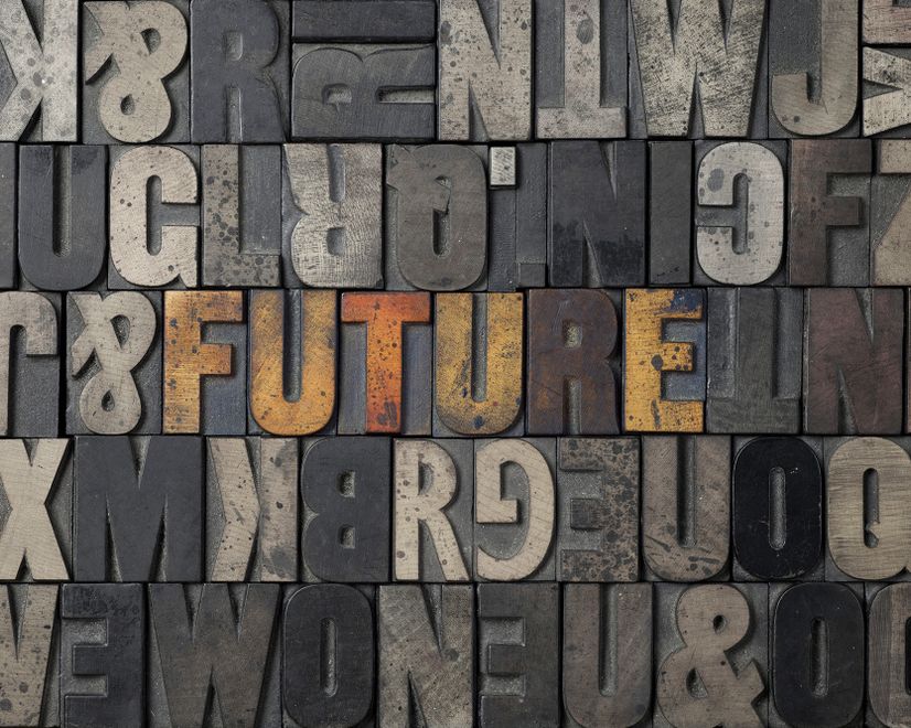 Future Typography Wallpaper Mural