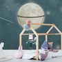 Swinging Cat with Shining Moon Children Wallpaper Mural