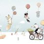 Cartoon Winter with Cute Animal Wallpaper Mural