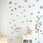 Silver Polka Dots Wall Decal Sticker