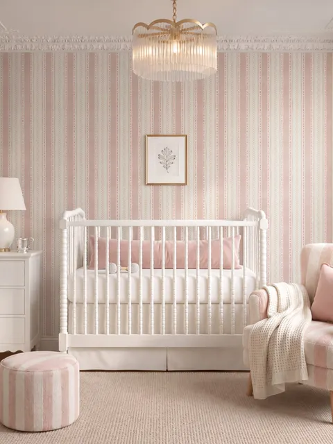Playful Nursery Stripe Lines Wallpaper Mural