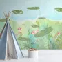 Nursery Lotus Leaf and Fish Wallpaper Mural