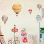 Papier peint Tour Eiffel et petite montgolfière