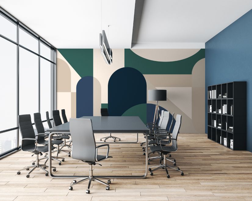 Geometric Abstract Shape Art Deco Wallpaper Mural