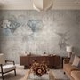 Nostalgic Lotus Flowers Wallpaper Mural