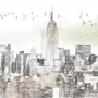 Monochrome Charcoal New York City Wallpaper Mural