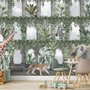 Papier peint animaux tropicaux autour arche enfants