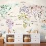 Kids Educational World Maps Wallpaper Mural