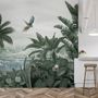 Misty Tropical Forest with Lake Wallpaper Mural