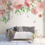 Pink Flower Art Wallpaper Mural